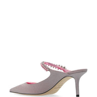 Jimmy Choo Bing 65 Glittered Leather Mules