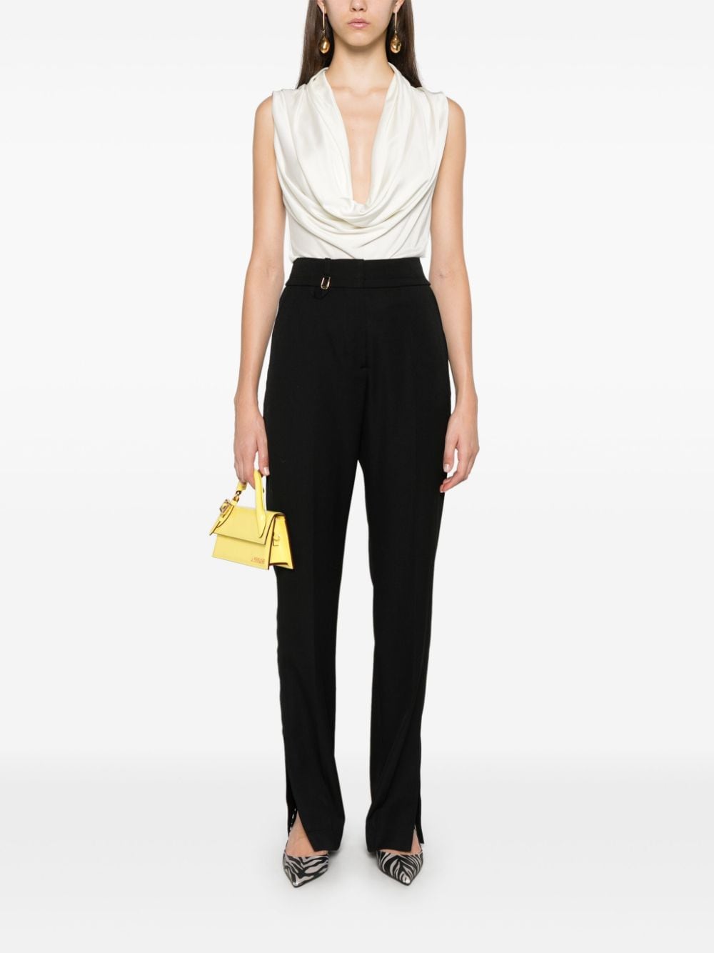 JACQUEMUS Wool Trousers Tibau Black