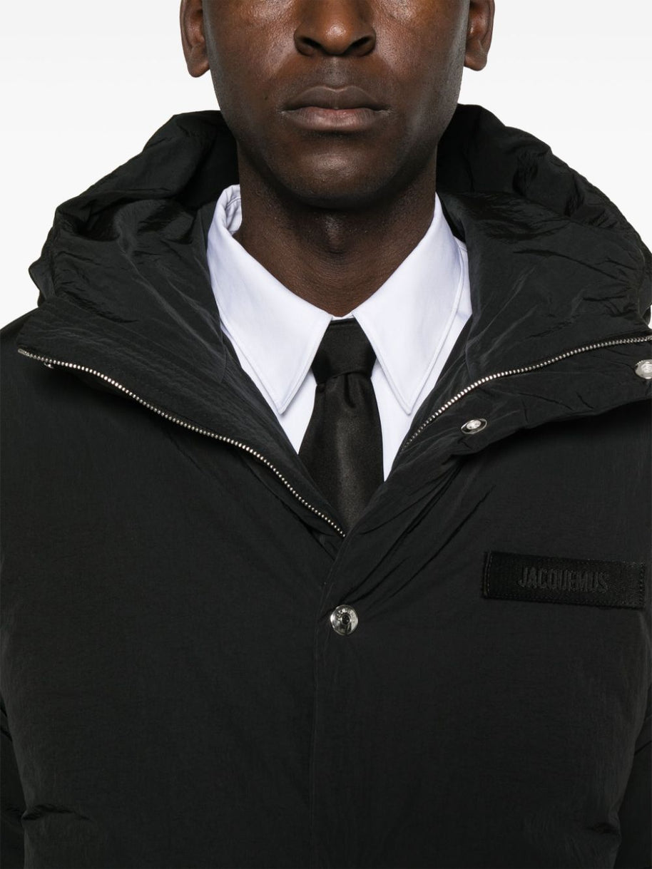 JACQUEMUS Hooded Coats Black