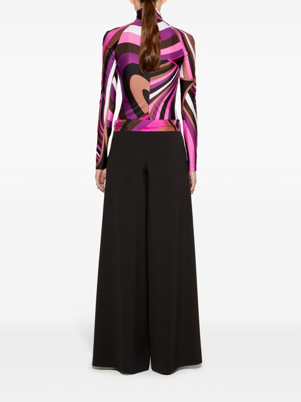 Pucci Iride Print High Neck Top