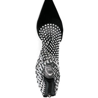 RENE' CAOVILLA Velvet Rhinestone Embellished Pumps