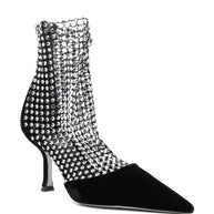 RENE' CAOVILLA Velvet Rhinestone Embellished Pumps
