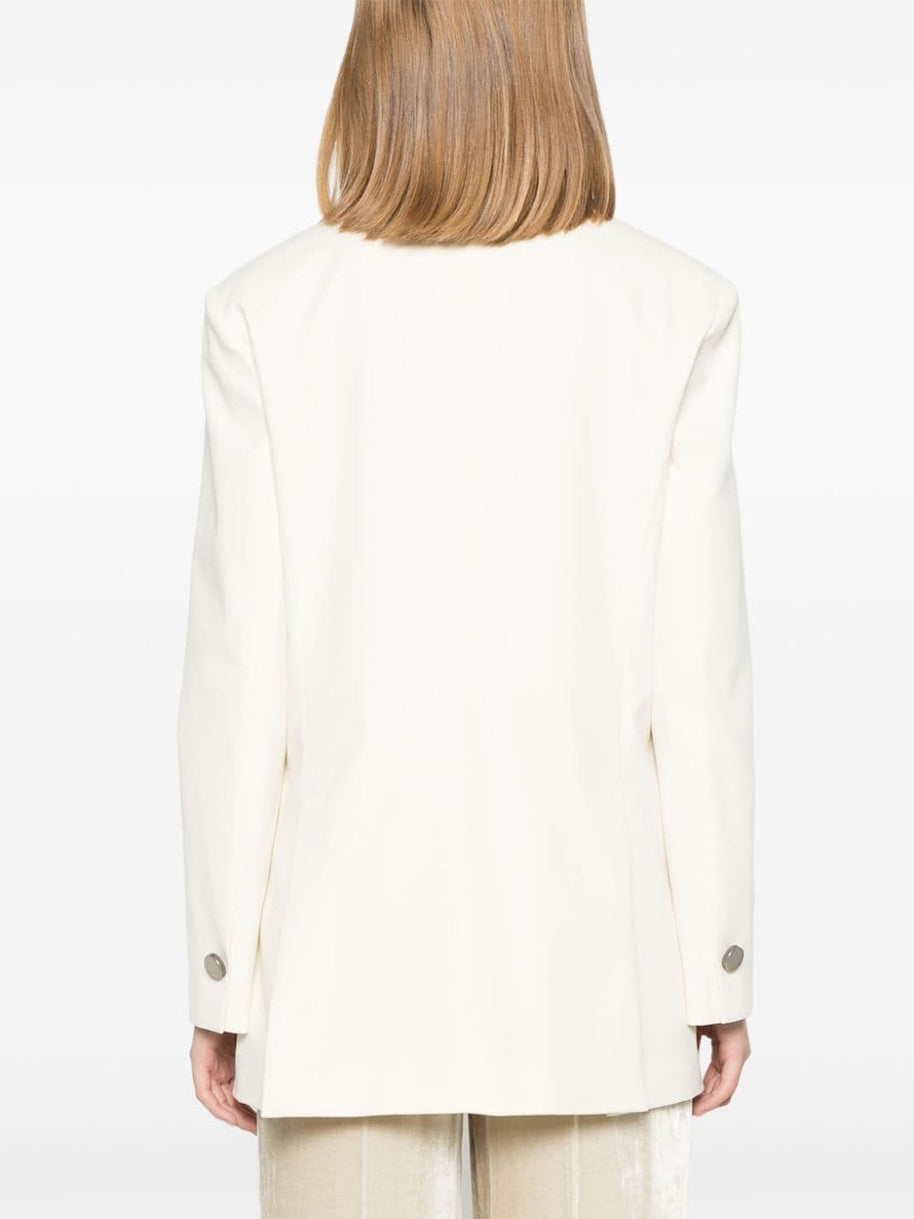 Parosh Double Breasted Blazer In White