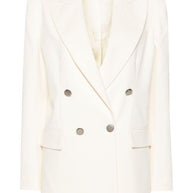 Parosh Double Breasted Blazer In White