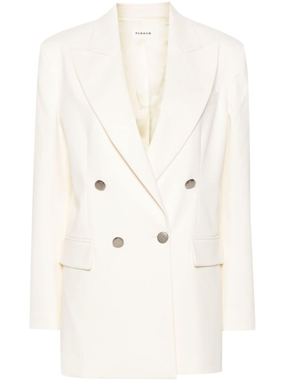 Parosh Double Breasted Blazer In White