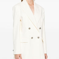 Parosh Double Breasted Blazer In White