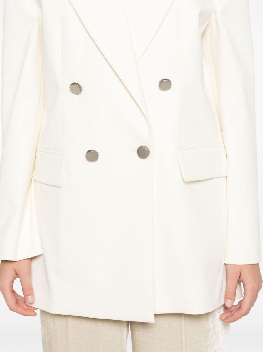 Parosh Double Breasted Blazer In White