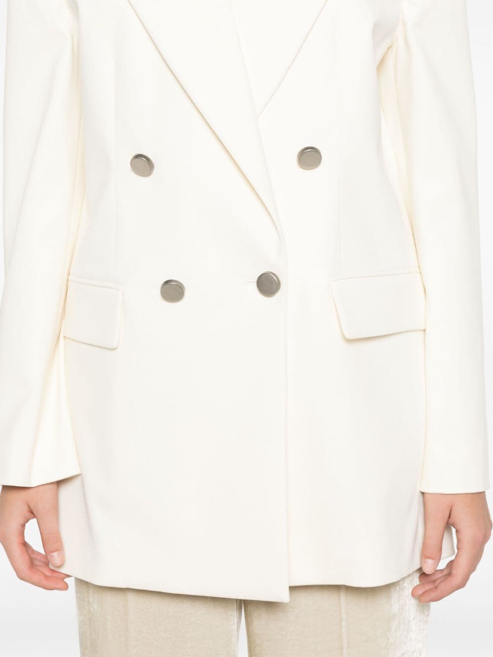 Parosh Double Breasted Blazer In White