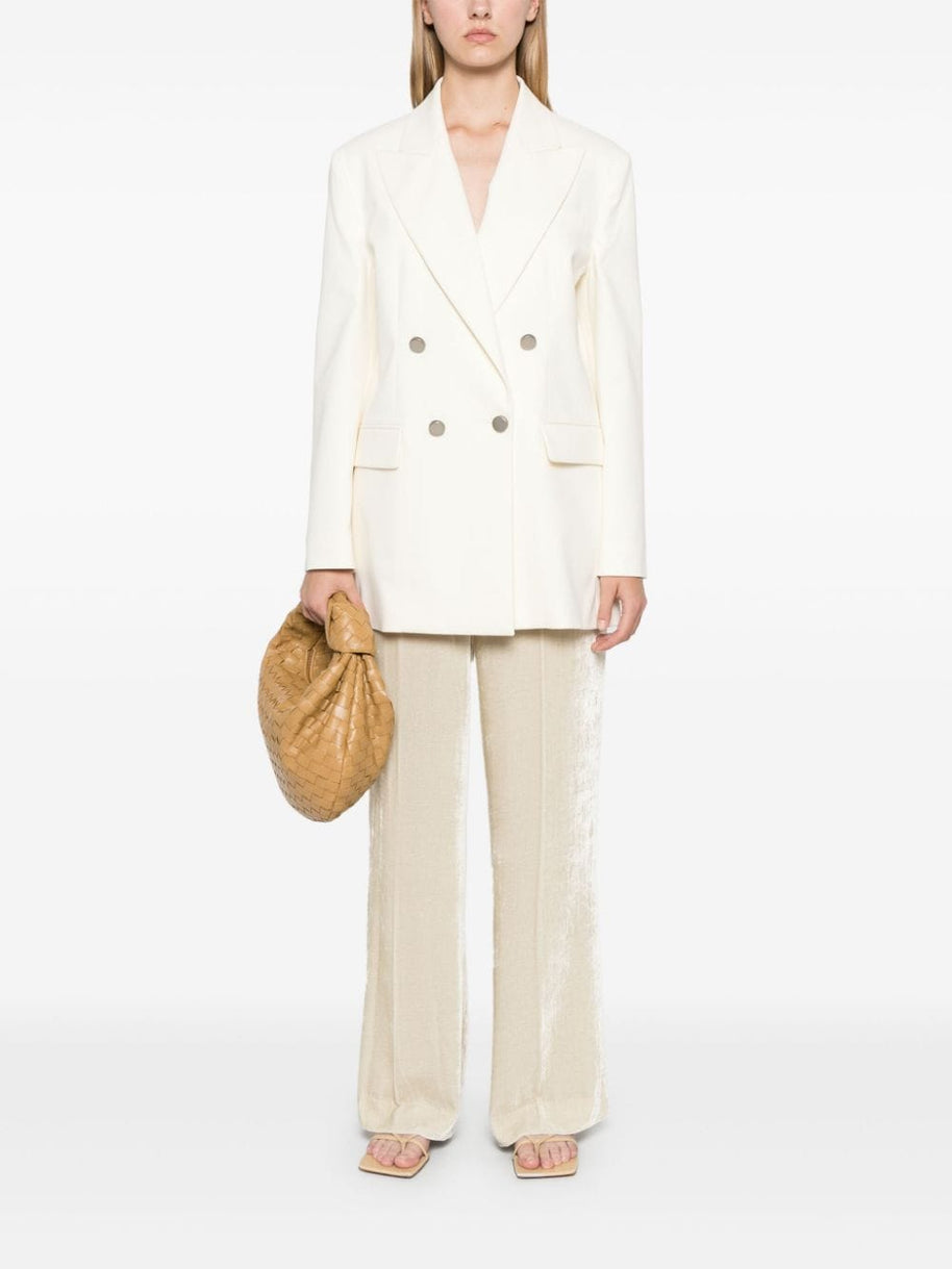 Parosh Double Breasted Blazer In White