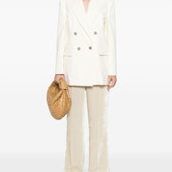 Parosh Double Breasted Blazer In White