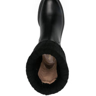 Gianvito Rossi Chelsea Knitted Leather Boots - Black