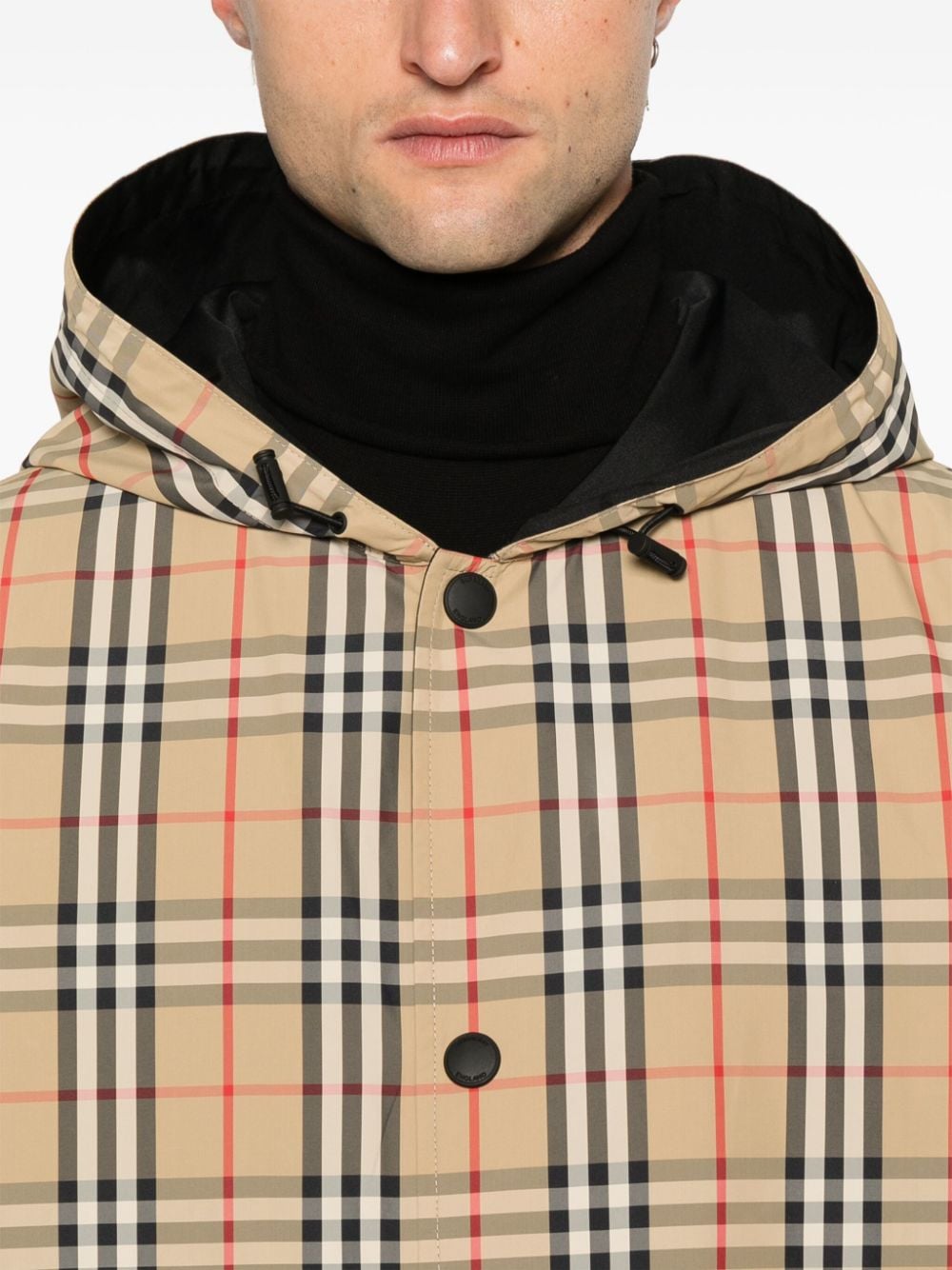 Burberry Reversible Check Hooded Jacket