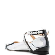 MACH & MACH Ballet Flats In Silver