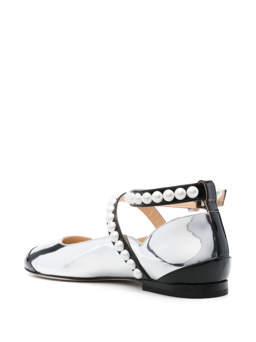 MACH & MACH Ballet Flats In Silver