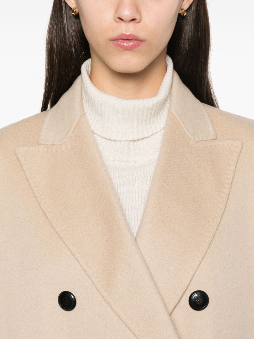 Paltò Wool Blend Coat In Beige