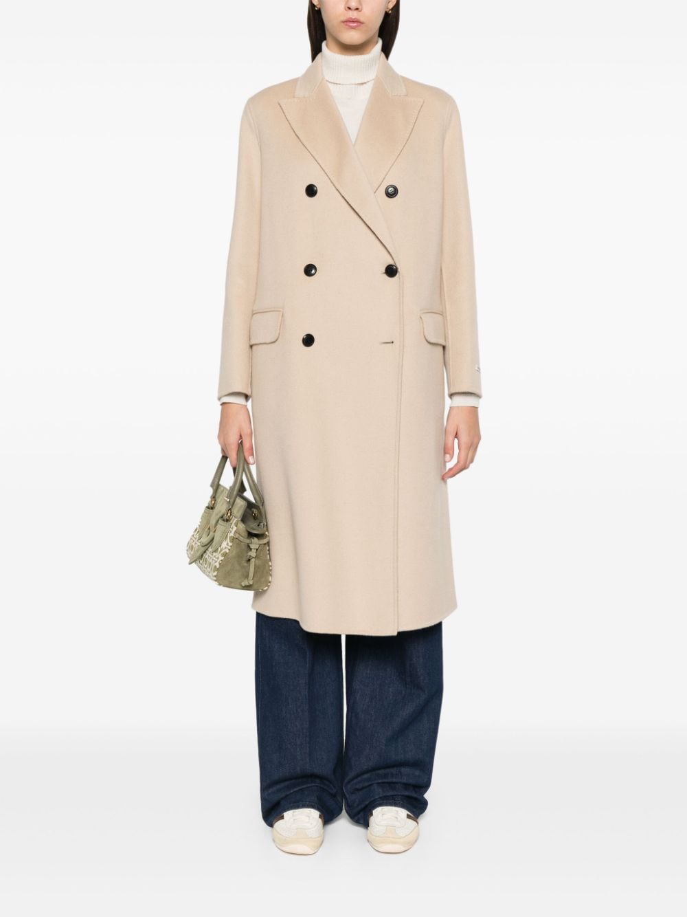 Paltò Wool Blend Coat In Beige