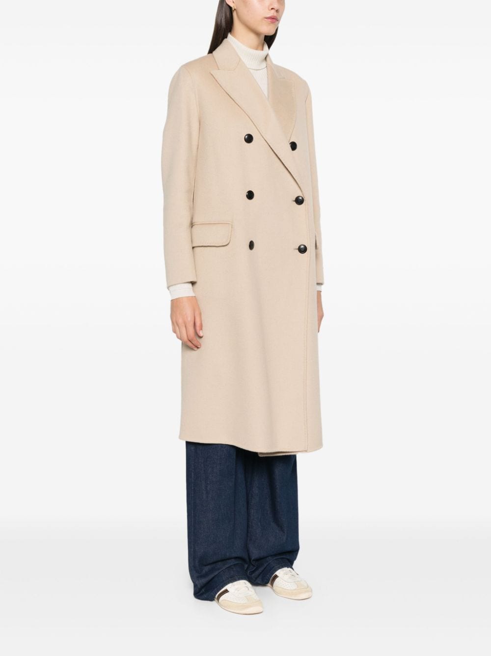 Paltò Wool Blend Coat In Beige
