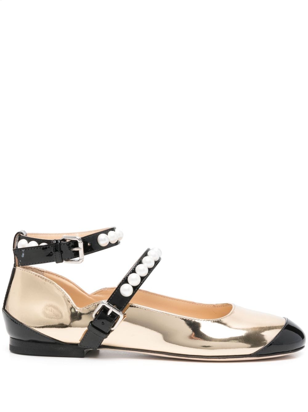 MACH & MACH Ballet Flats In Golden