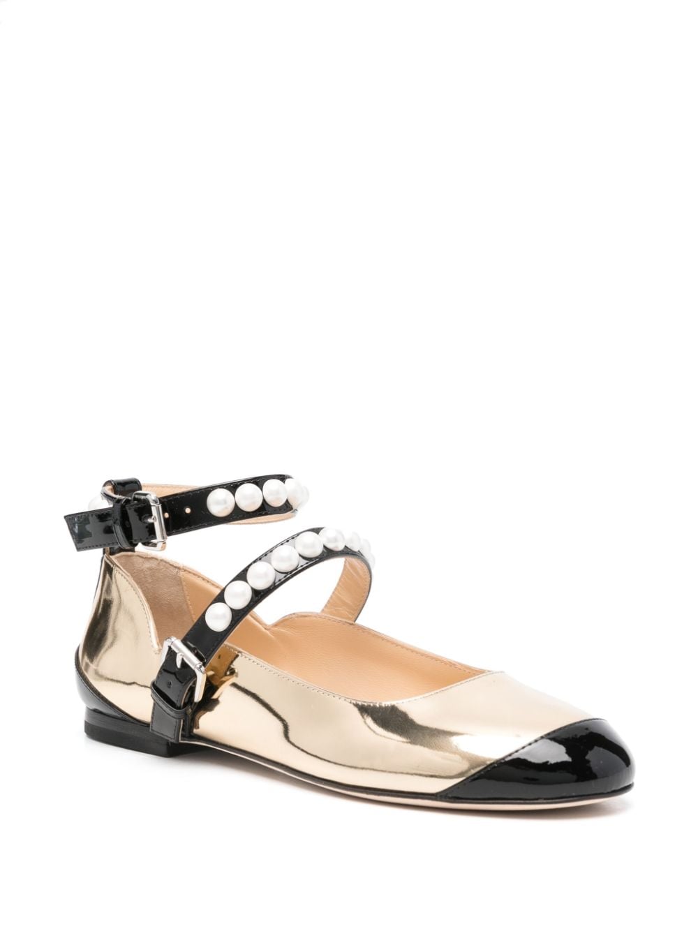MACH & MACH Ballet Flats In Golden