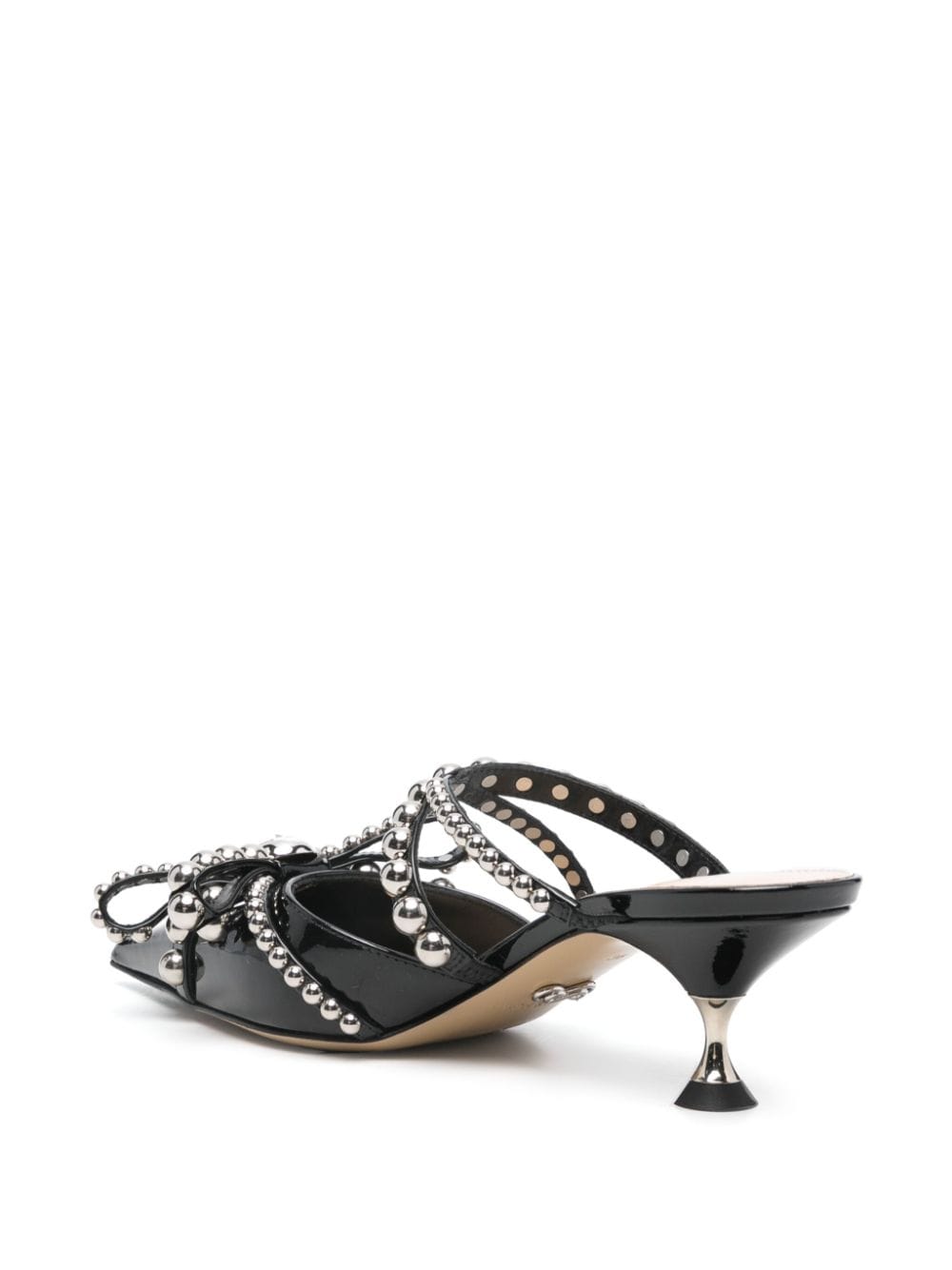 MACH & MACH Studded Patent Leather Mules