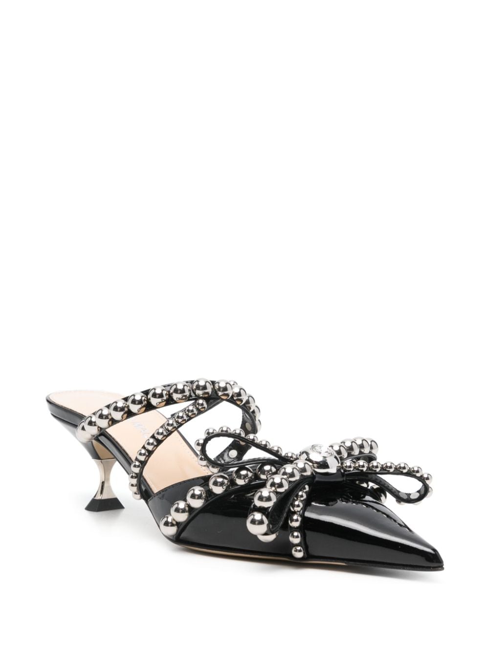 MACH & MACH Studded Patent Leather Mules