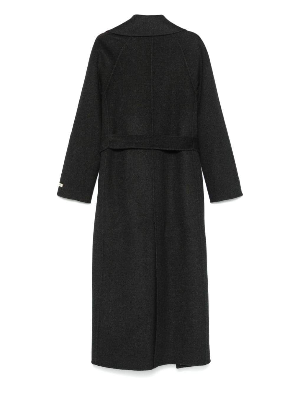 Paltò Belted Wool Coat In Grey