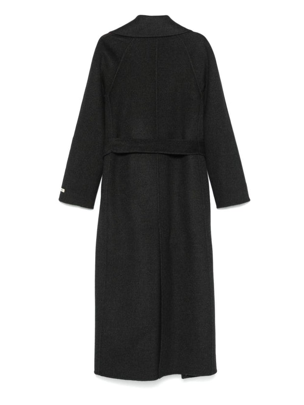 Paltò Paola Wool Belted Coat - Grey