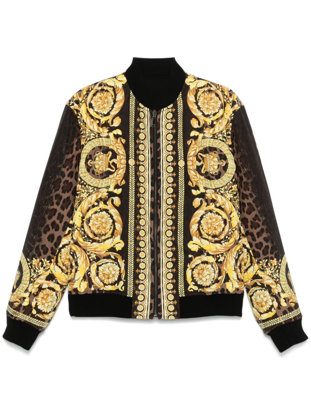 Versace Barocco Print Jacket Golden