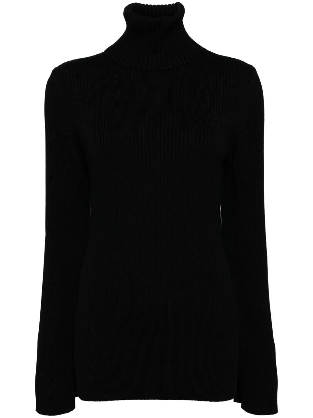 Junya Watanabe Roll Neck Wool Blend Sweater In Black