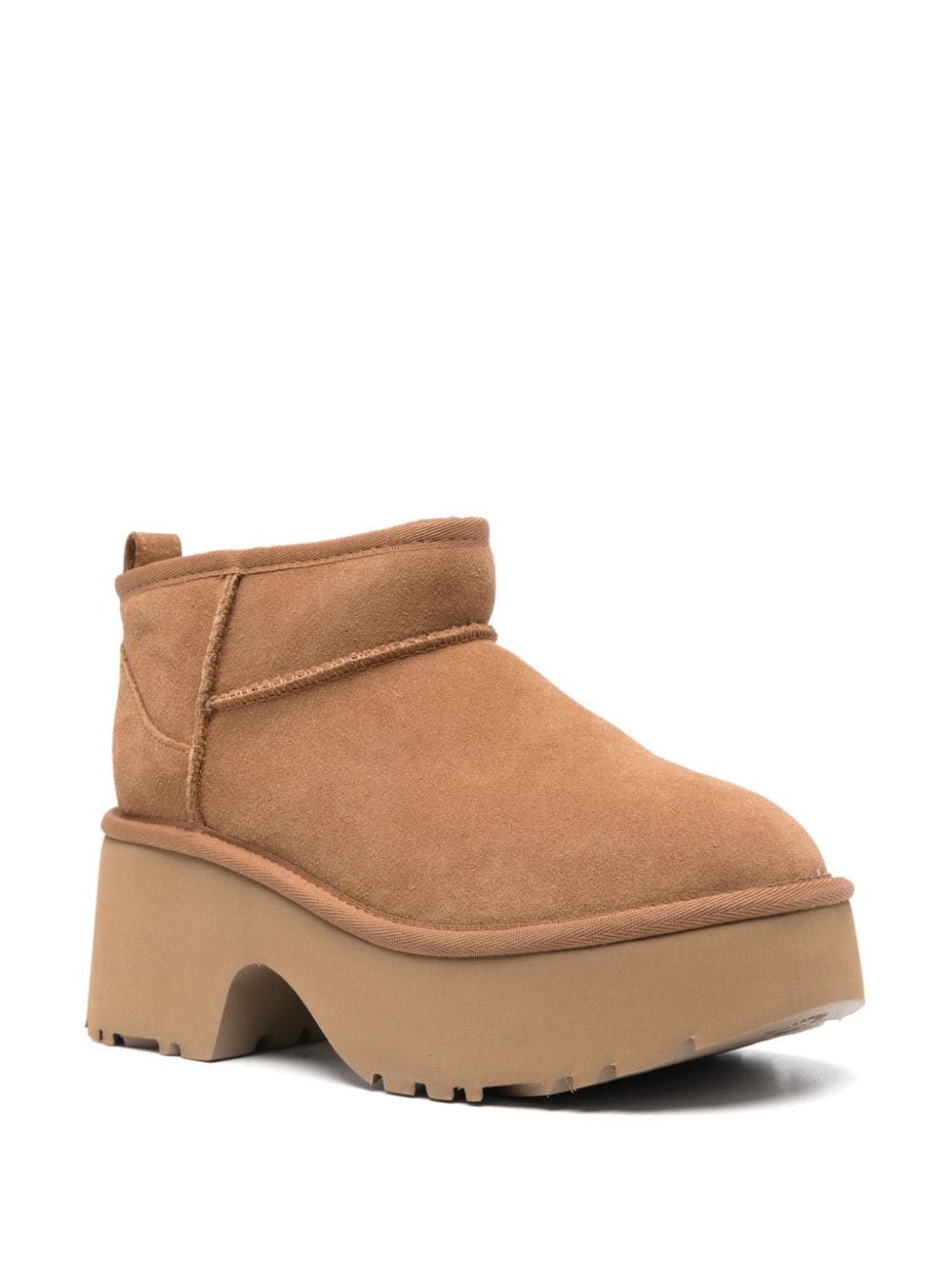UGG Australia Ultra Mini New Heights Boots In Beige