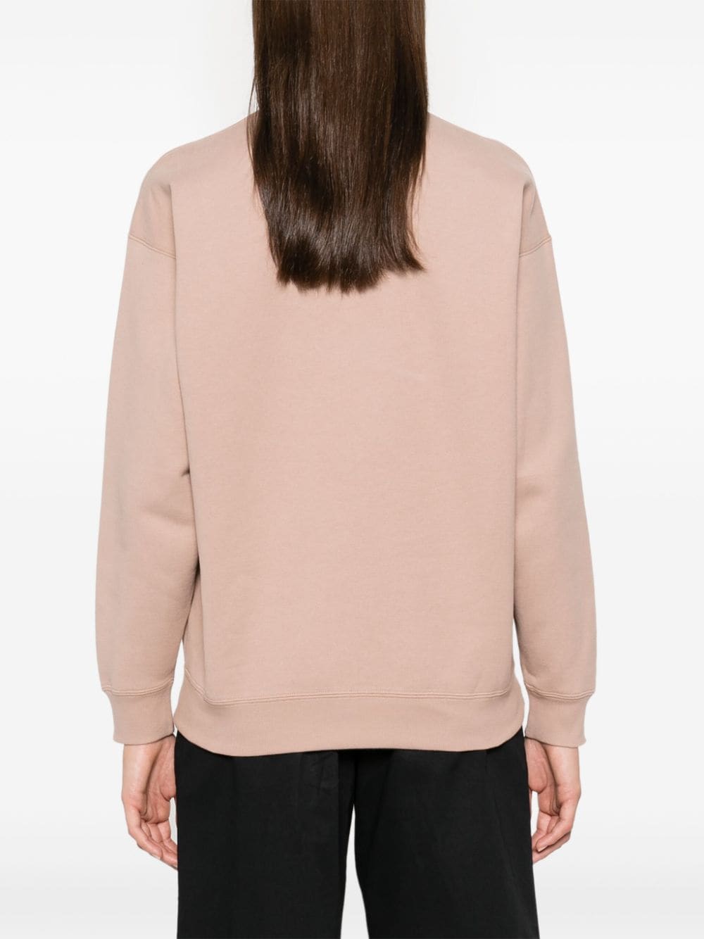 Saint Laurent Embroidered Logo Sweatshirt Powder