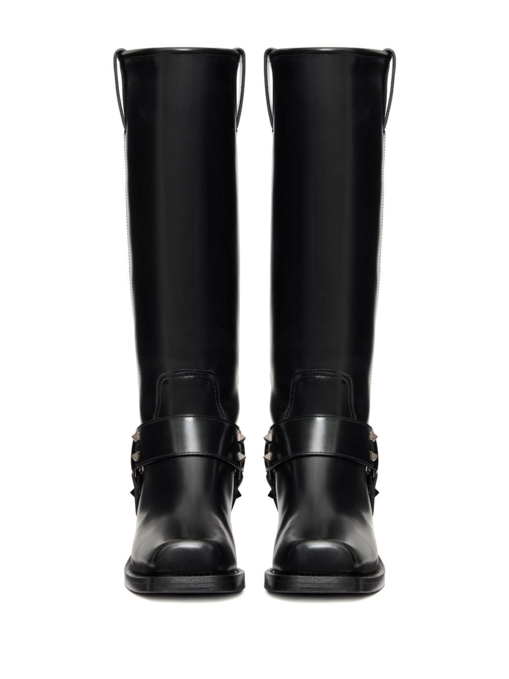 Valentino Garavani Rockstud Tall Biker Boots