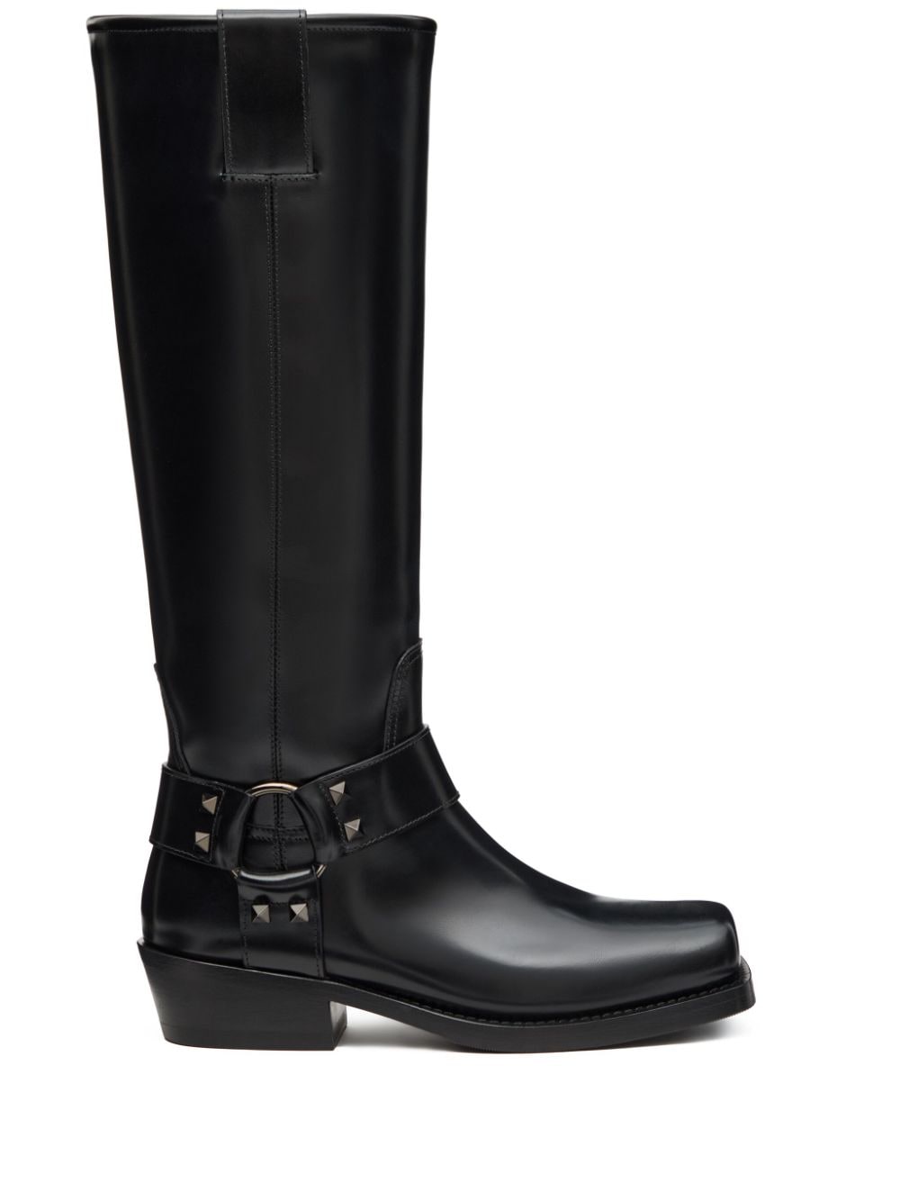 Valentino Garavani Rockstud Tall Biker Boots