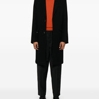Ami Paris Wool Coat In Black