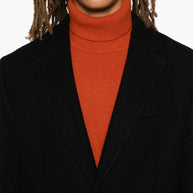 Ami Paris Wool Coat In Black
