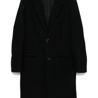Ami Paris Wool Coat In Black