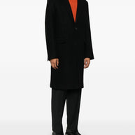 Ami Paris Wool Coat In Black
