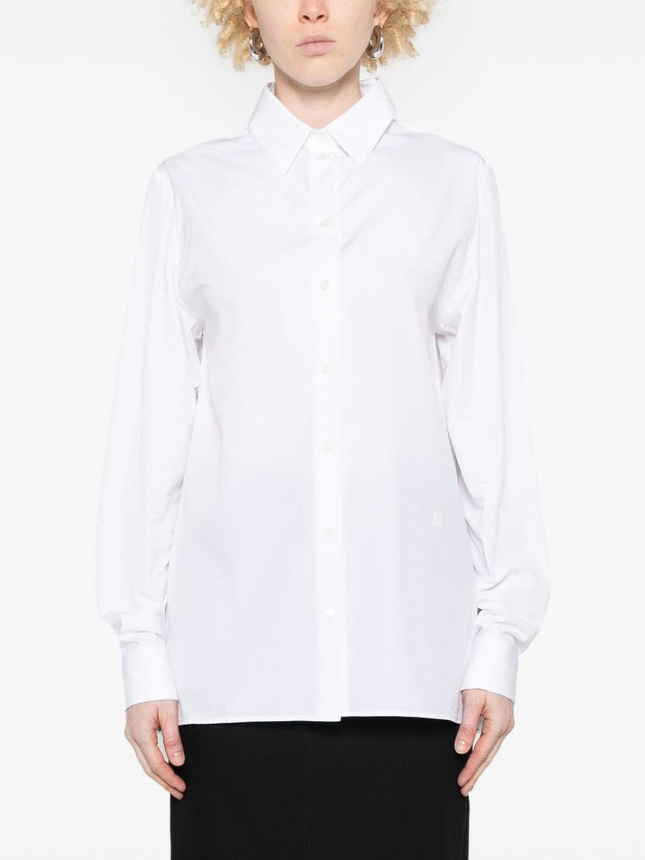 Givenchy Cotton Poplin Open Back Shirt