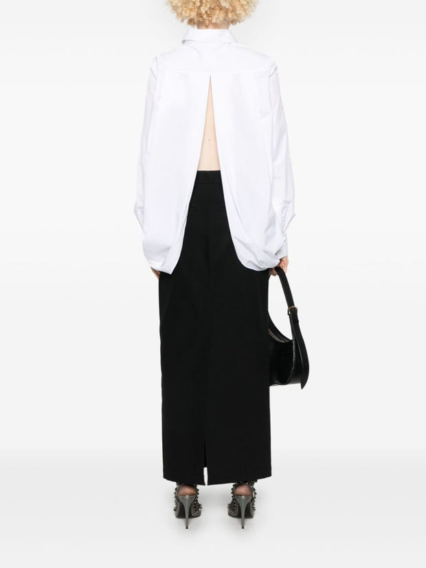 Givenchy Cotton Poplin Open Back Shirt