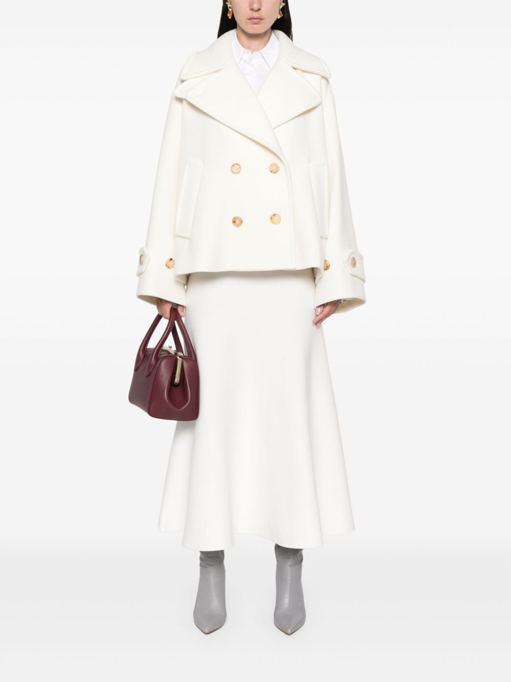 Chloè Oversized Short Wool Coat