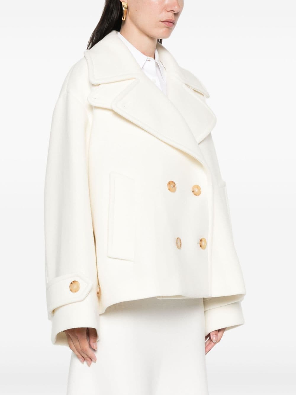 Chloè Oversized Short Wool Coat