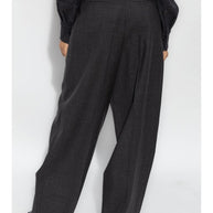 Givenchy Wool Oversized Tailored Trousers In Grey