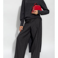 Givenchy Wool Oversized Tailored Trousers In Grey