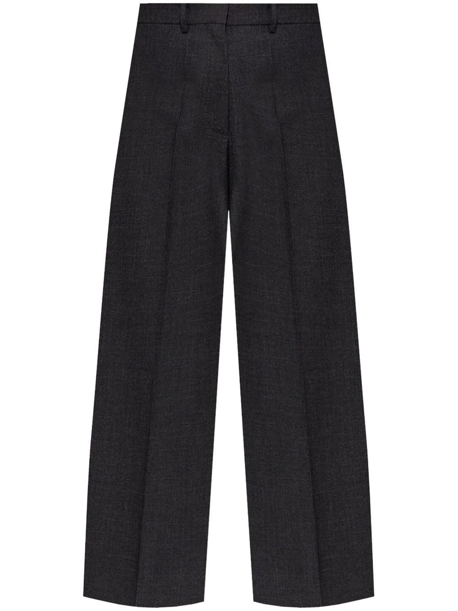 Givenchy Wool Oversized Tailored Trousers In Grey