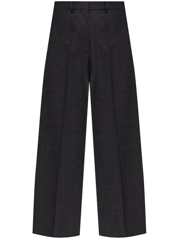 Givenchy Wool Oversized Tailored Trousers In Grey
