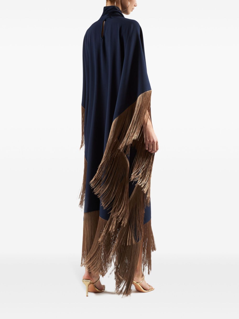 TALLER MARMO MAIN Blue Kaftan Dress With Fringe Detail