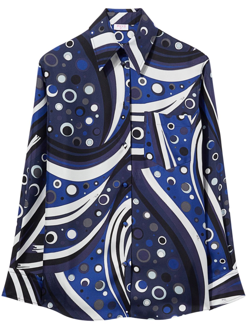 Pucci Fontane Print Silk Shirt