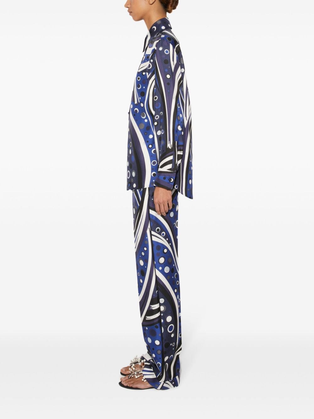 Pucci Fontane Print Silk Shirt