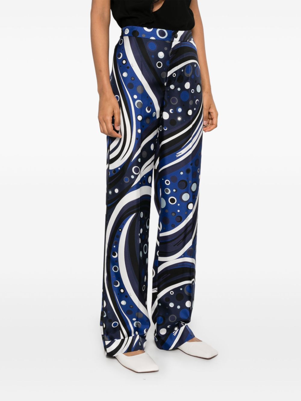 Pucci Fontane Print Silk Pants