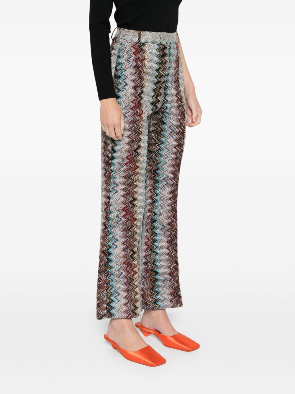 Missoni Metallic Zigzag Straight Leg Pants